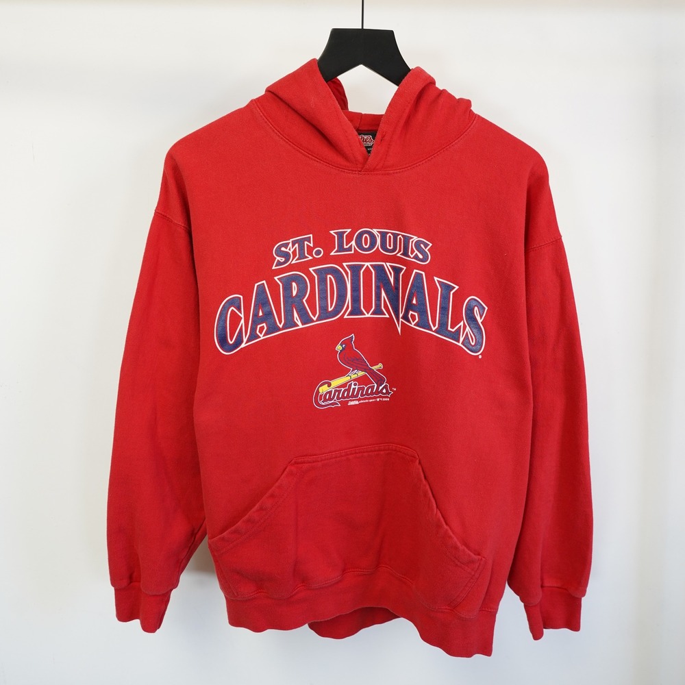 Stitches St. Louis Cardinals Hoodie Mens Large Red MLB Pullover Sweatshirt